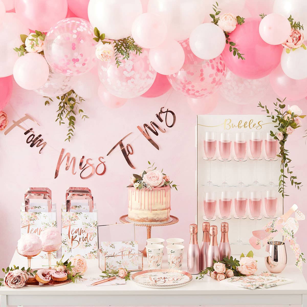 Image Of Rose Gold From Miss To Mrs Hen's Night Banner Lifestyle Image