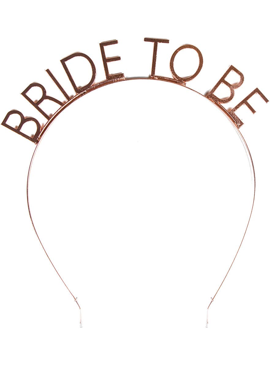 Image of Rose Gold Metal Bride To Be Headband