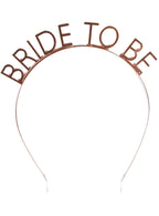 Image of Rose Gold Metal Bride To Be Headband