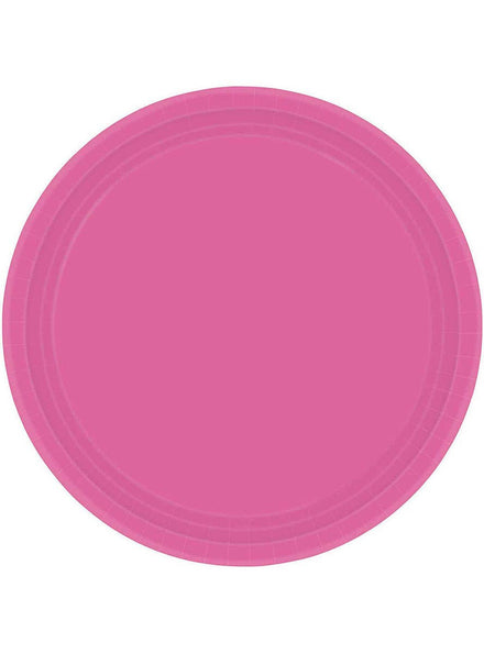 Image of Bright Pink 17cm Round 20 Pack Paper Plates