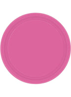 Image of Bright Pink 23cm Round 20 Pack Paper Plates