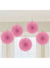 Image of Bright Pink 5 Pack Hanging Fan Decorations