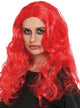 Image of Bright Red Long Curly Red Women's Costume Wig