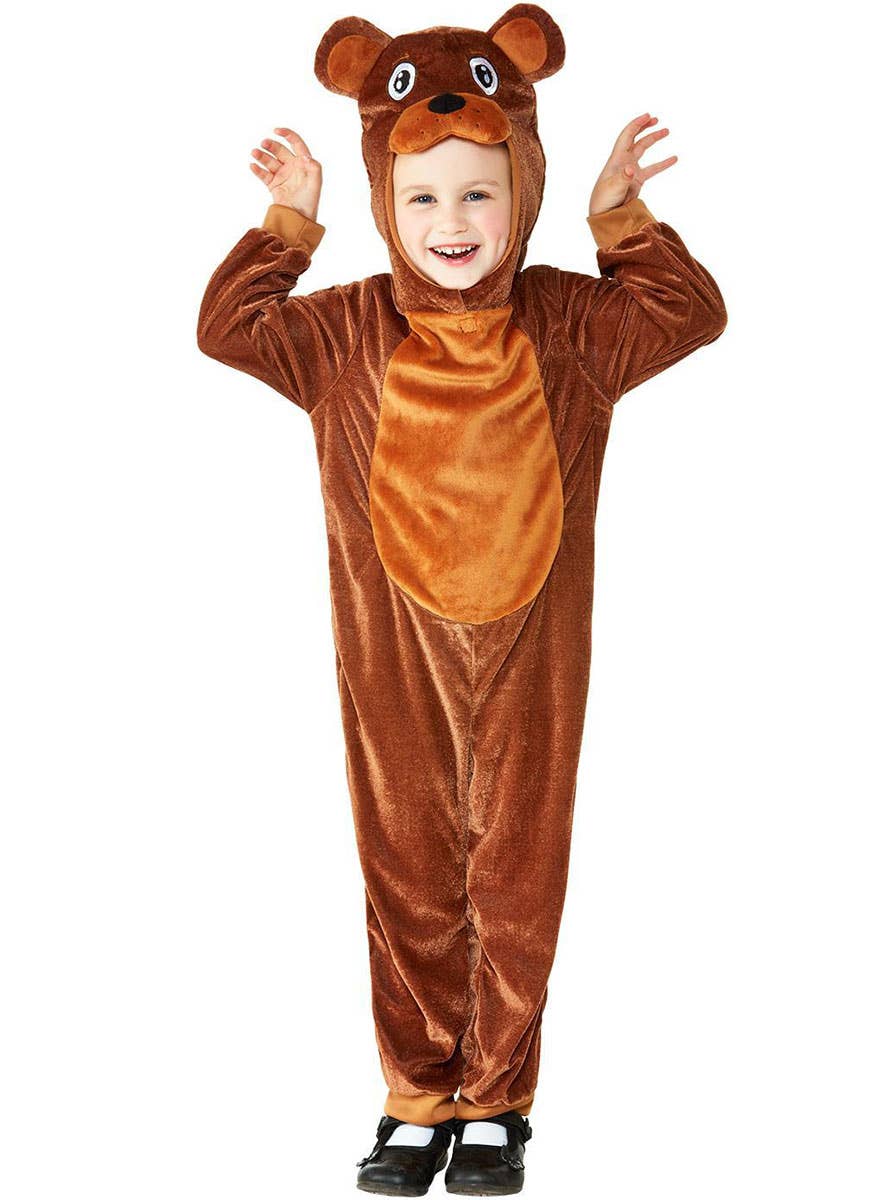 Image of Big Brown Bear Toddler Onesie Costume - Alternate Front Image
