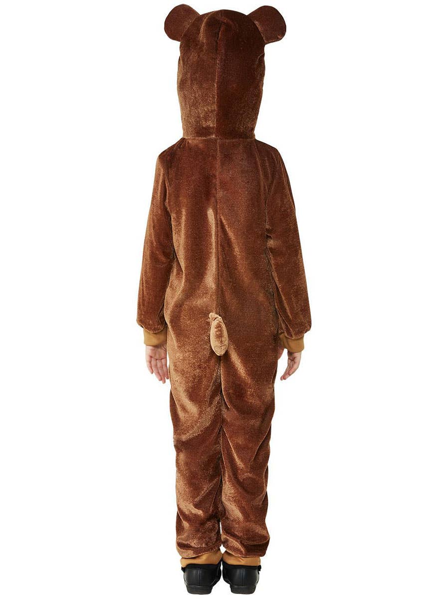 Image of Big Brown Bear Toddler Onesie Costume - Back Image