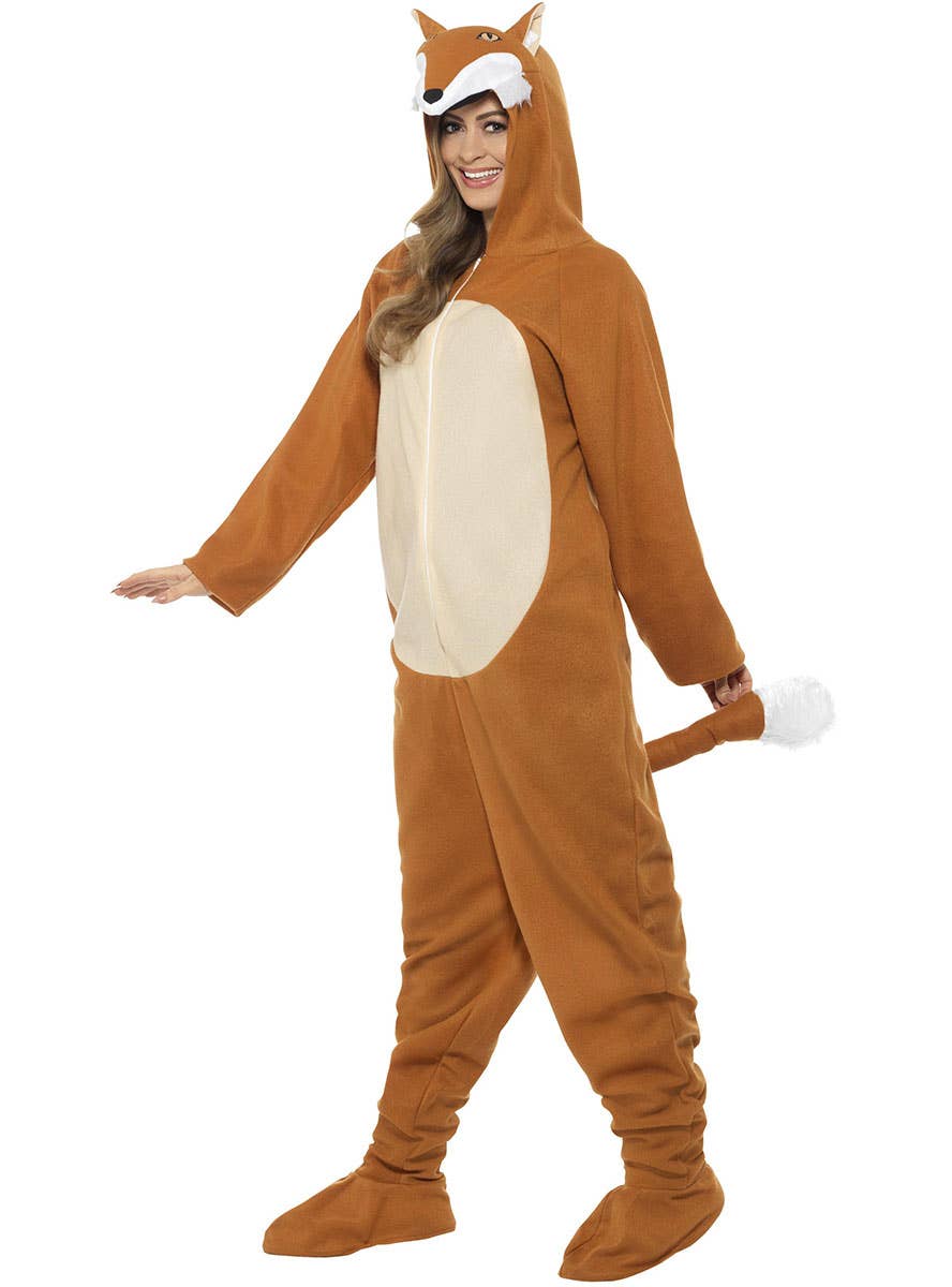 Image of Fox Jumpsuit Women's Fancy Dress Costume - Side Image