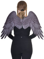 Image of Feather Print Black and Brown Angel Costume Wings