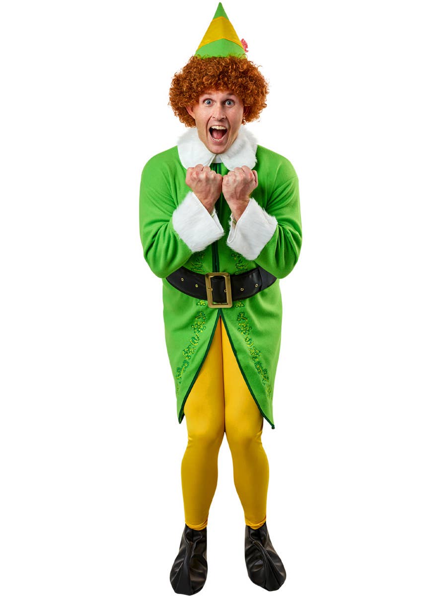 Image of Buddy the Elf Men's Licensed Christmas Costume - Alternate Front View