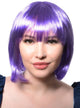 Image of Short Purple Women's Bob Costume Wig with Fringe