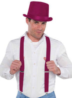 Image of Rich Burgundy Suspenders Costume Accessory