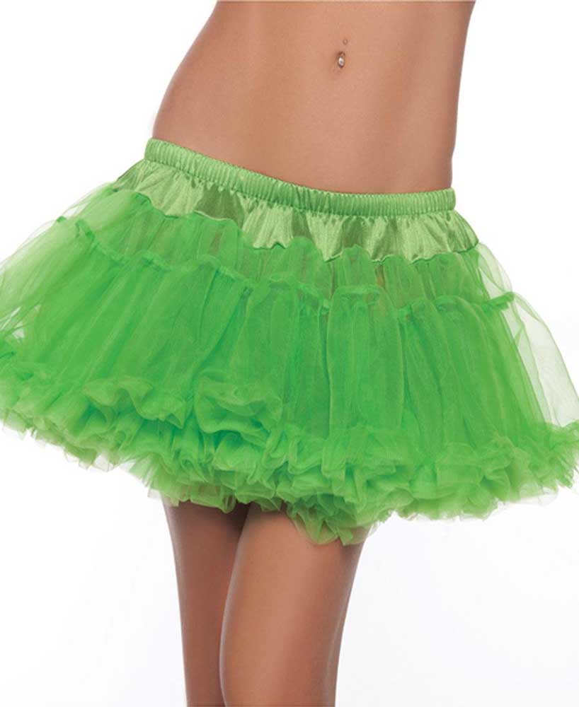 Mini Fluffy Lime Green Petticoat Front View