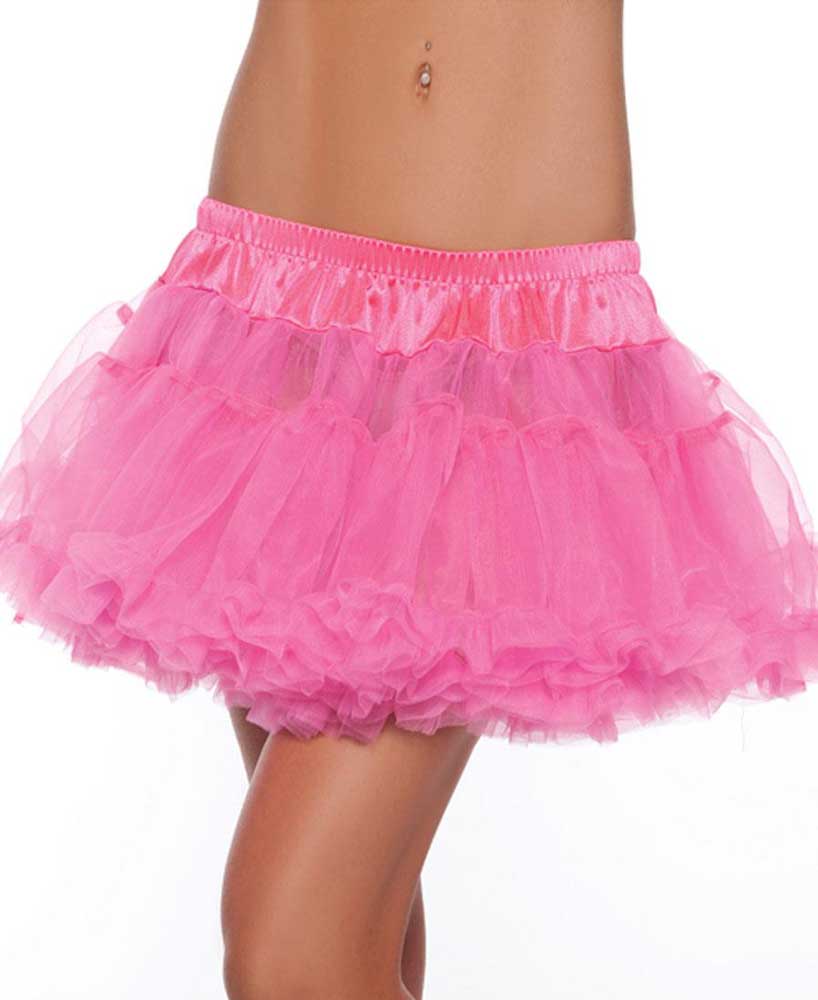 Pink Soft Mesh Layered Petticoat | Pink Fluffy Costume Underskirt