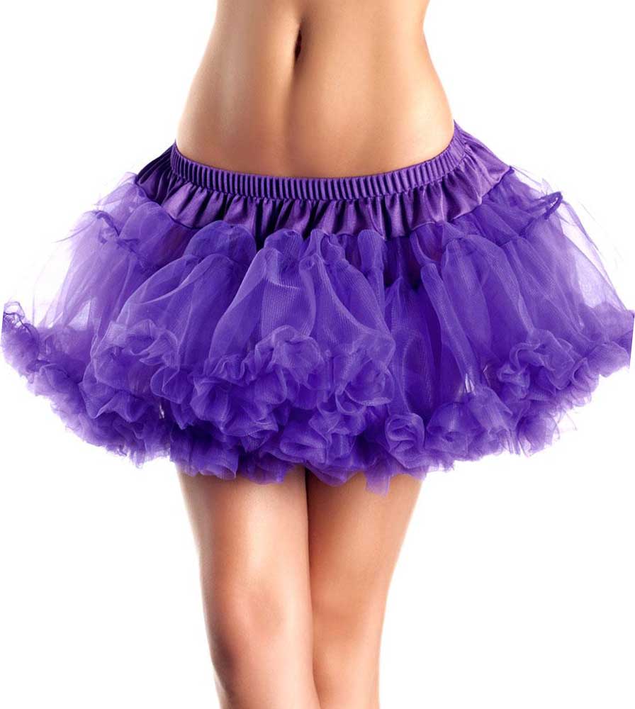 Soft Mesh Purple Petticoat | Mini Fluffy Purple Costume Underskirt