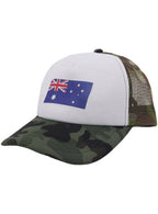 Image of Camo Print Australian Flag Costume Cap