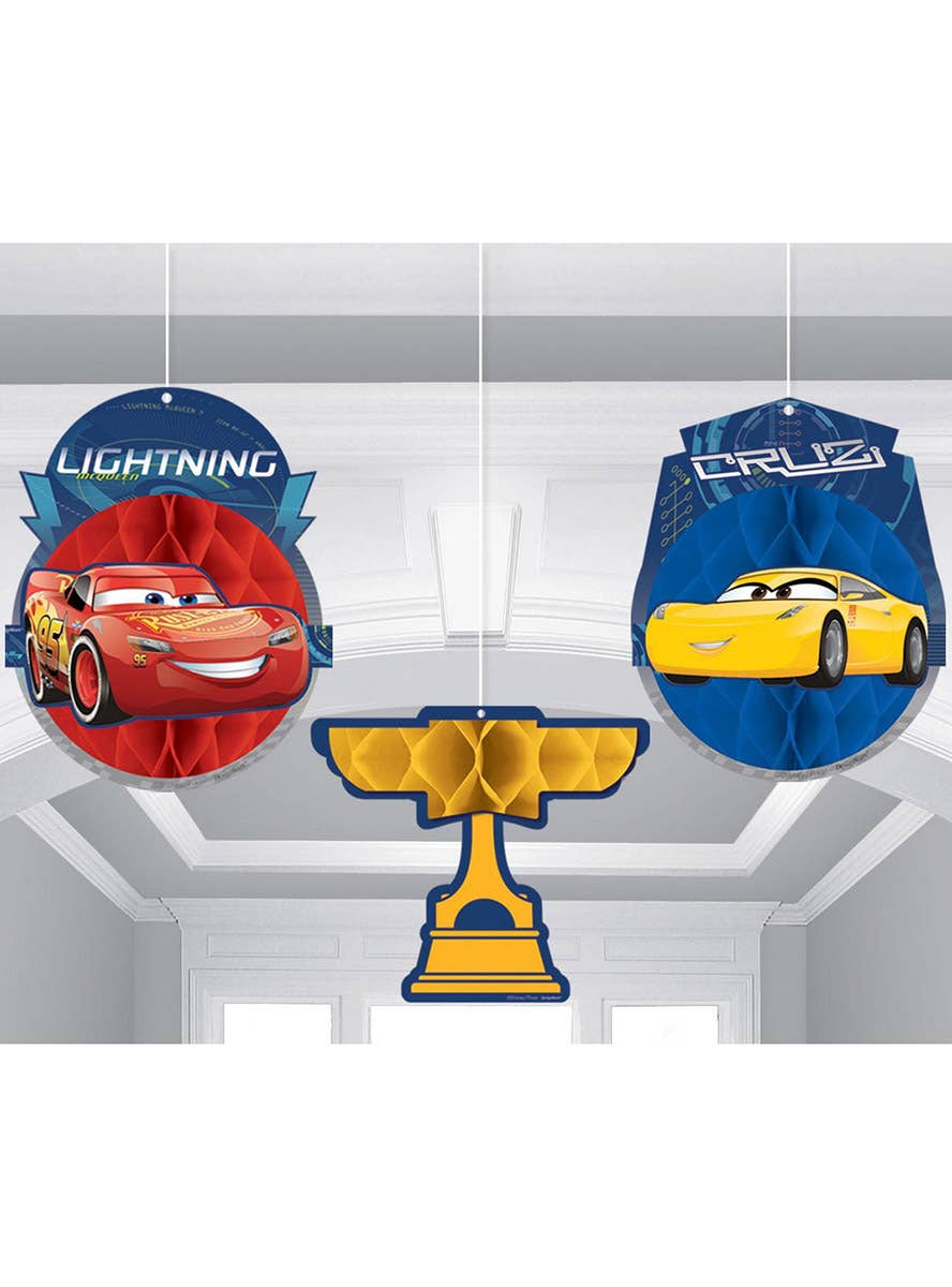 Image Of Cars 3 Pack Hanging Party Decorations