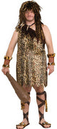 Off the Shoulder Leopard Print Plus Size Men's Caveman Costume - Main Image