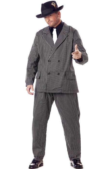 1920s Mens Plus Size Gangster Dress Up Costume