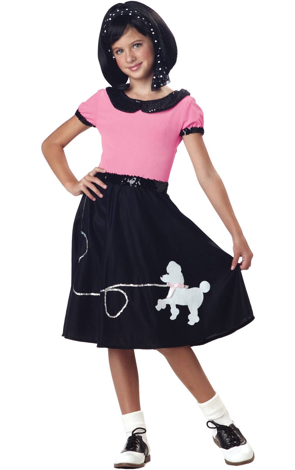50's Hop Girls Costume With Poodle Skirt Image 1 