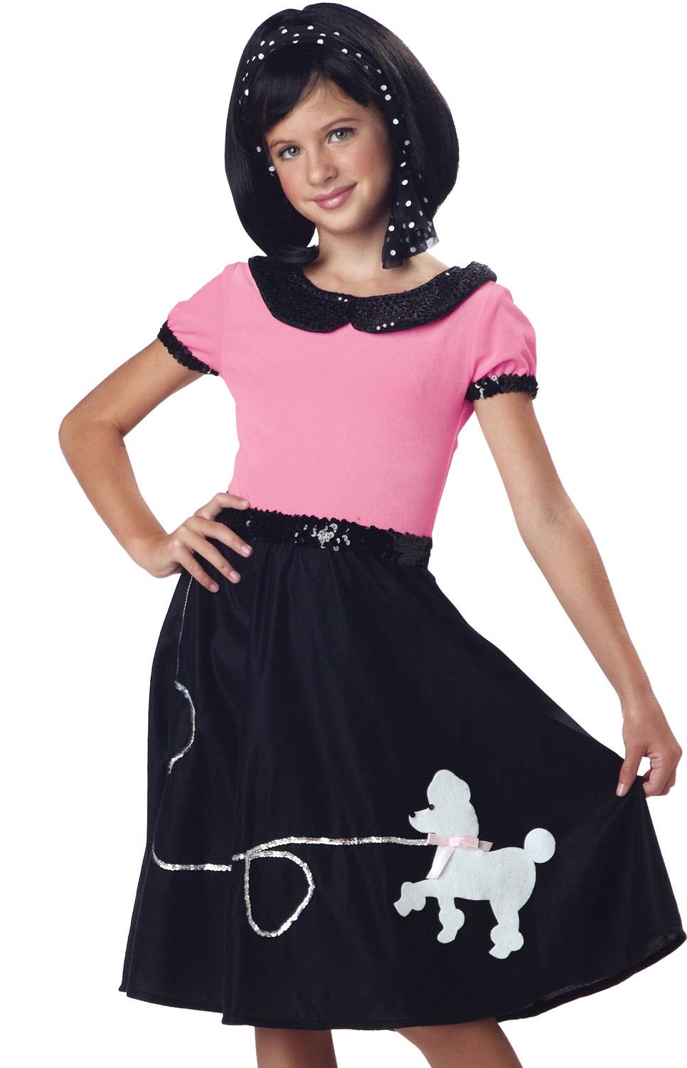 50's Hop Girls Costume With Poodle Skirt Image 2