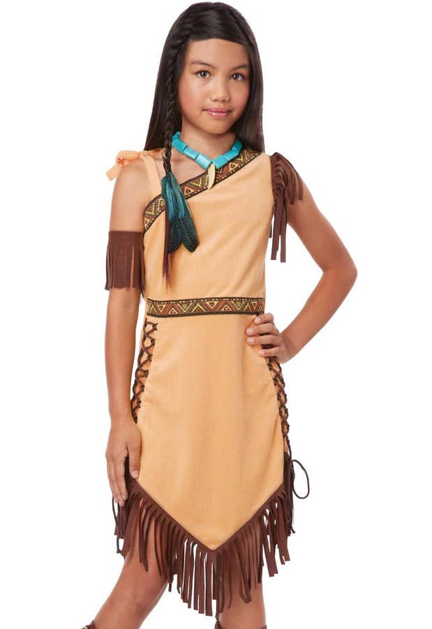 Native American Indian Girl's Costume Front View