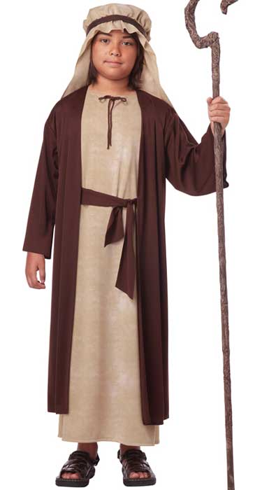 Saint Joseph Boy's Bible Pilgrim Christmas Costume Front View