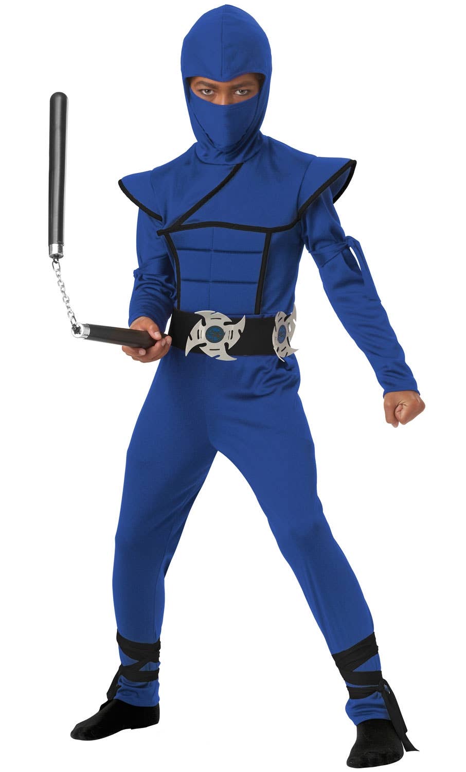 Stealth Ninja Japanese Blue Bodysuit Costume Main Image
