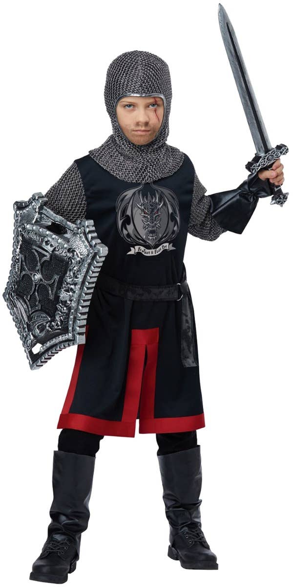 Dragon Knight Boys Medieval Dress Up Costume - Close Image