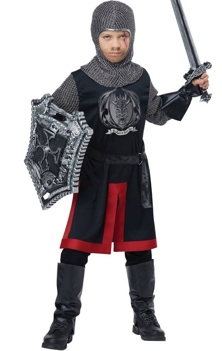 Dragon Knight Boys Medieval Dress Up Costume - Main Image