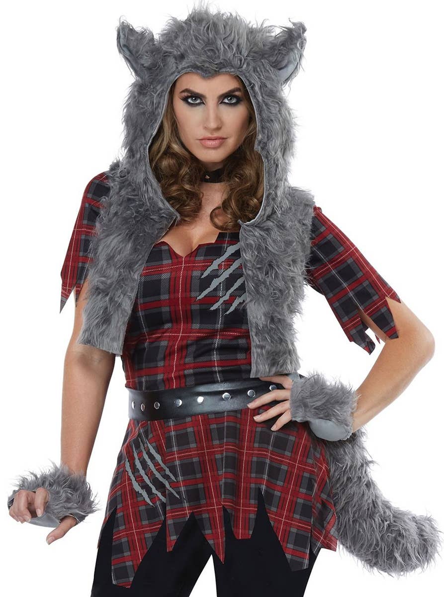 Women's She Wolf Werewolf Fancy Dress Costume Close Image