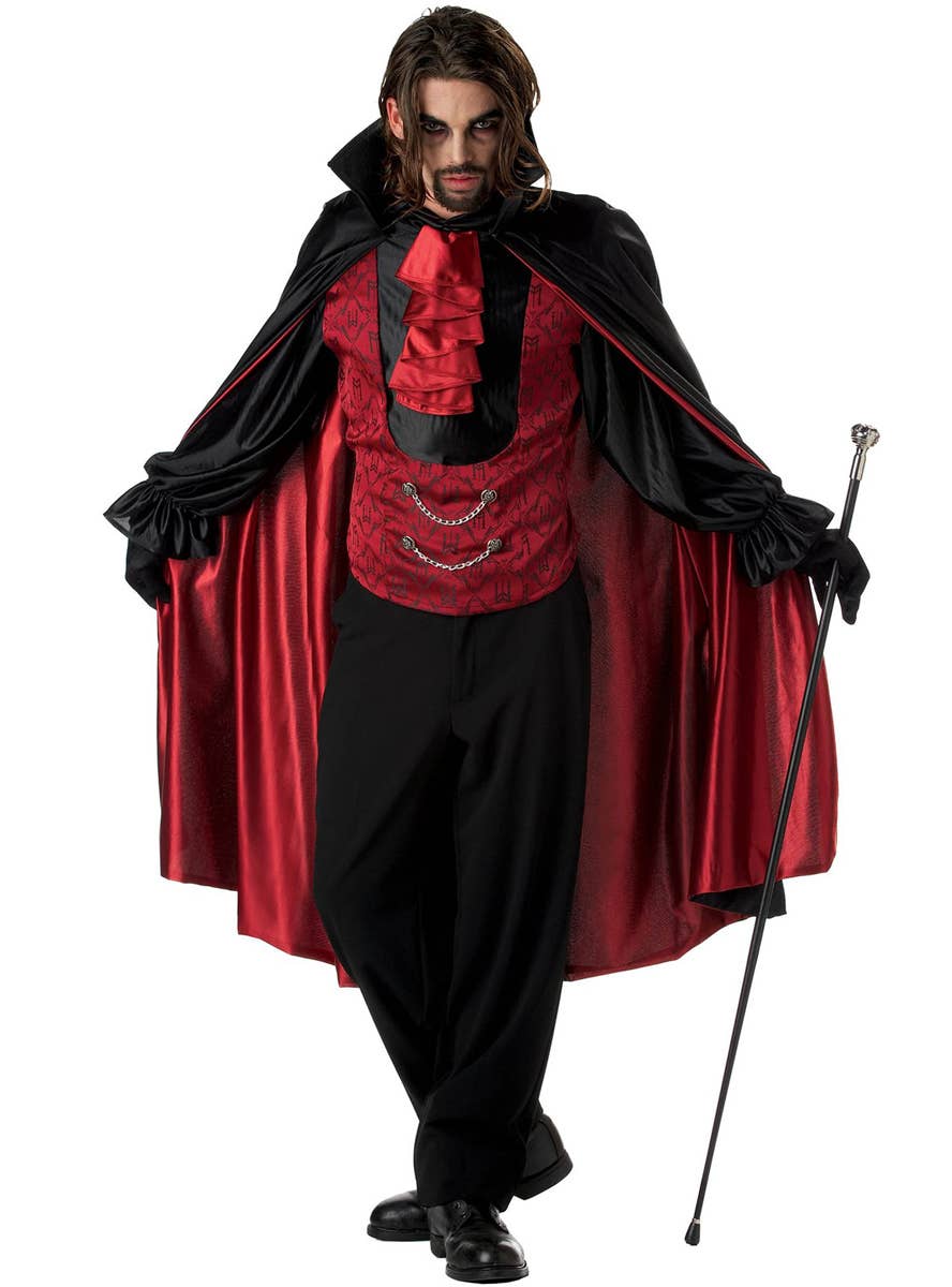 Count Bloodthirst Mens Vampire Fancy Dress Costume - Main Image
