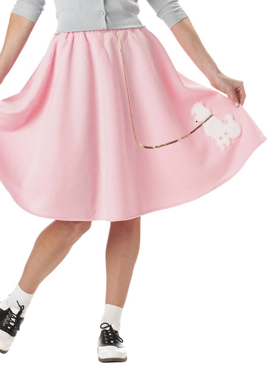 Pale Pink Women's 50's Poodle Skirt Costume Zoom Image