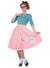 Pale Pink Women's 50's Poodle Skirt Costume Front View