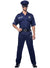 Police Uniform Navy Pants Shirt Hat Black Belt Hand Cuffs and Badge Mens Cop Fancy Dress Costume- Zoom Image