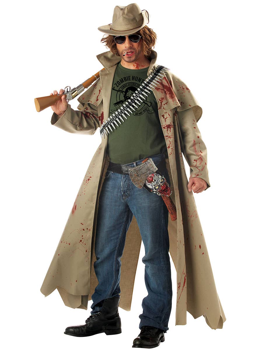 Rugged Men's Zombie Hunter Halloween Costume - Main Image