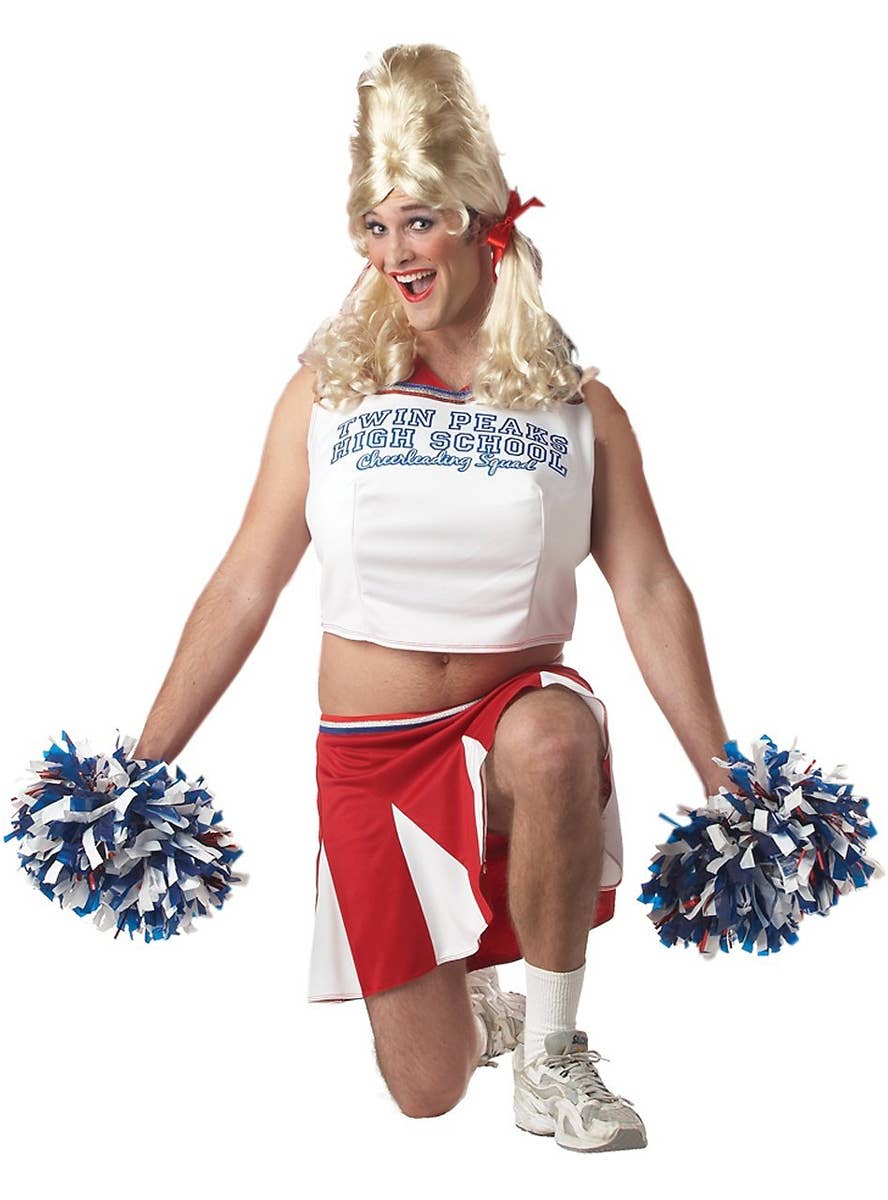 Men's Novelty Cheerleader Fancy Dress Costume Main