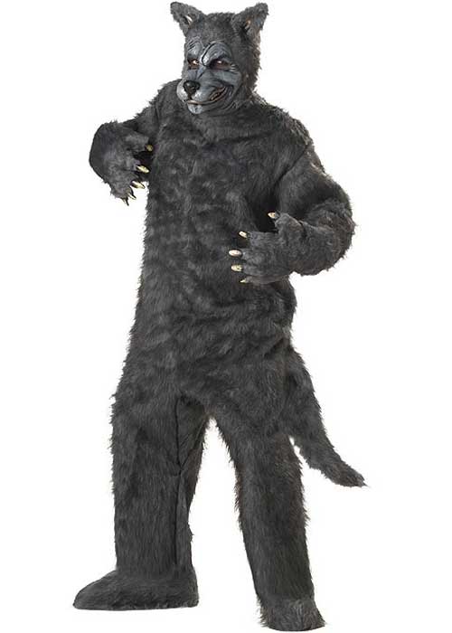 Big Bad Wolf Mens Grey Dress Up Costume