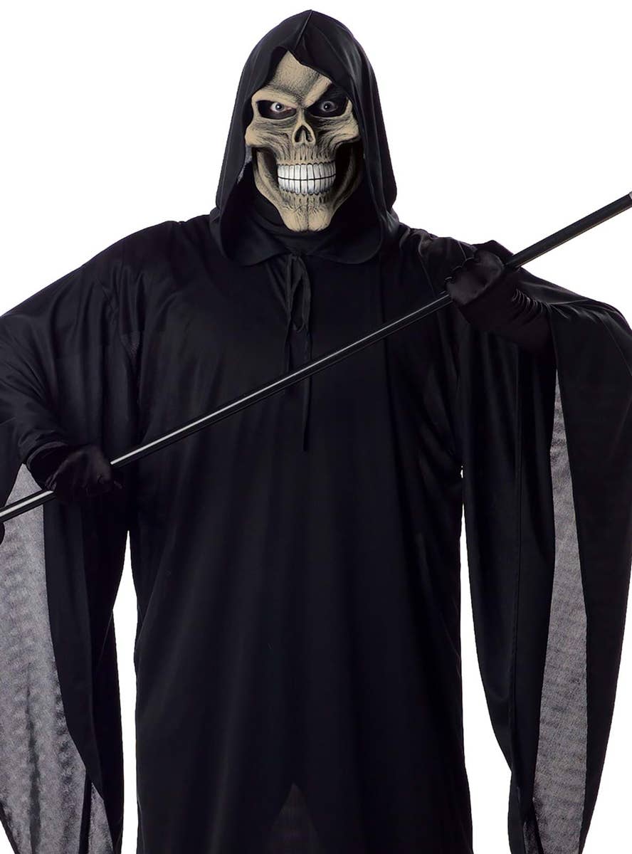 Halloween Grim Reaper Men's Fancy Dress Costume Close Up Image