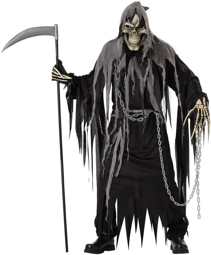 Men's Deluxe Grim Reaper Angel Of Death Costume