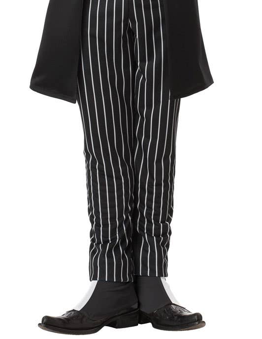 Deluxe Black and White Gothic Mad Hatter Men's Halloween Costume - Close Up Image