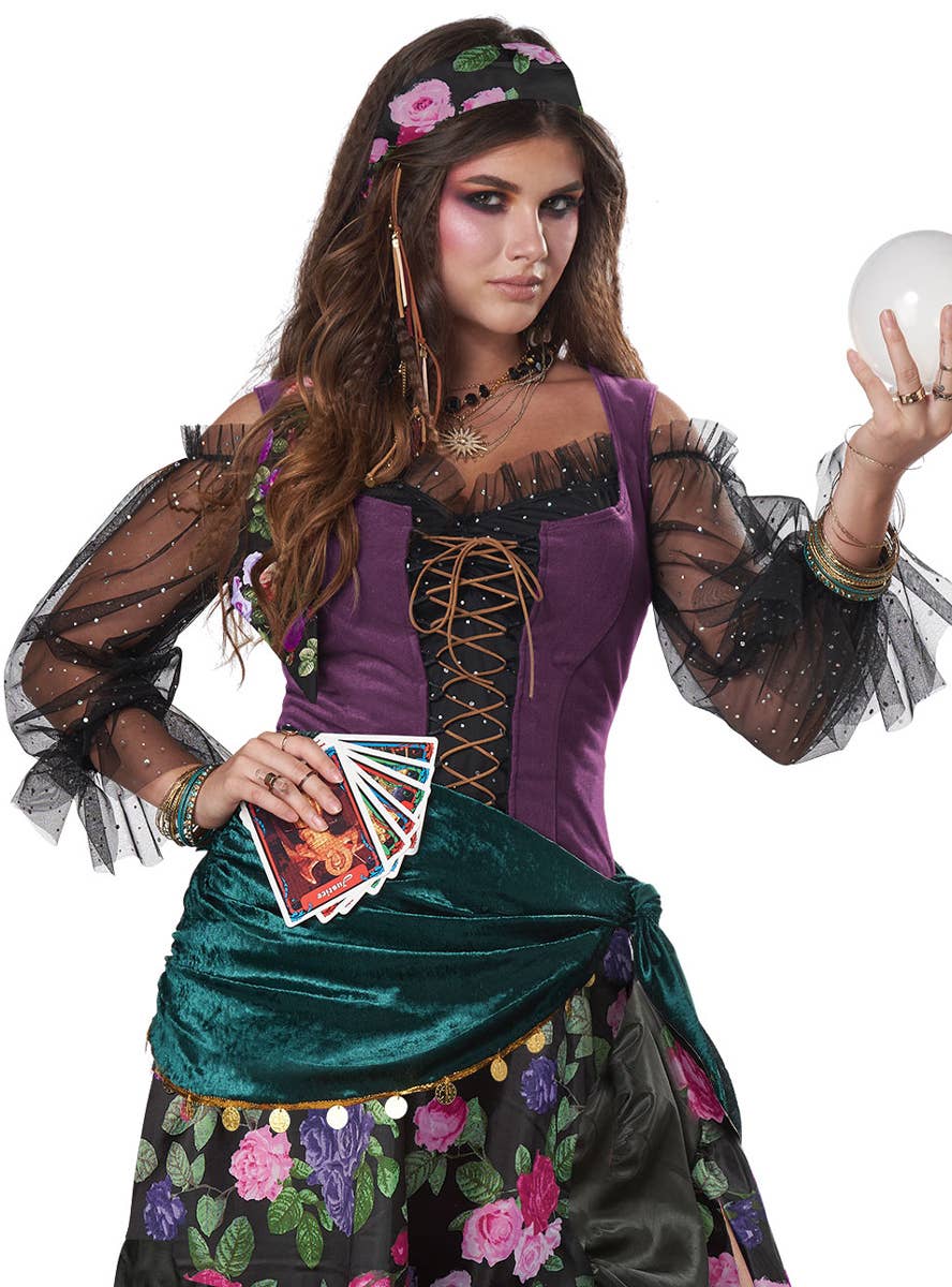 Women's Mystical Charmer Fortune Teller Costume - Close Image