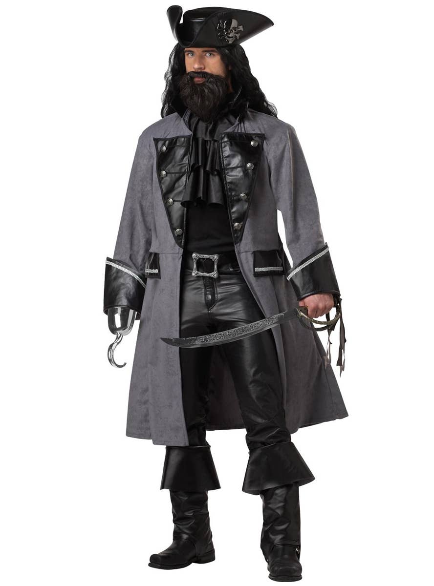 Deluxe Men's Blackbeard the Pirate Fancy Dress Costume Main Image