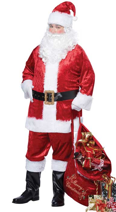 Classic Velvet Mens Christmas Santa Suit