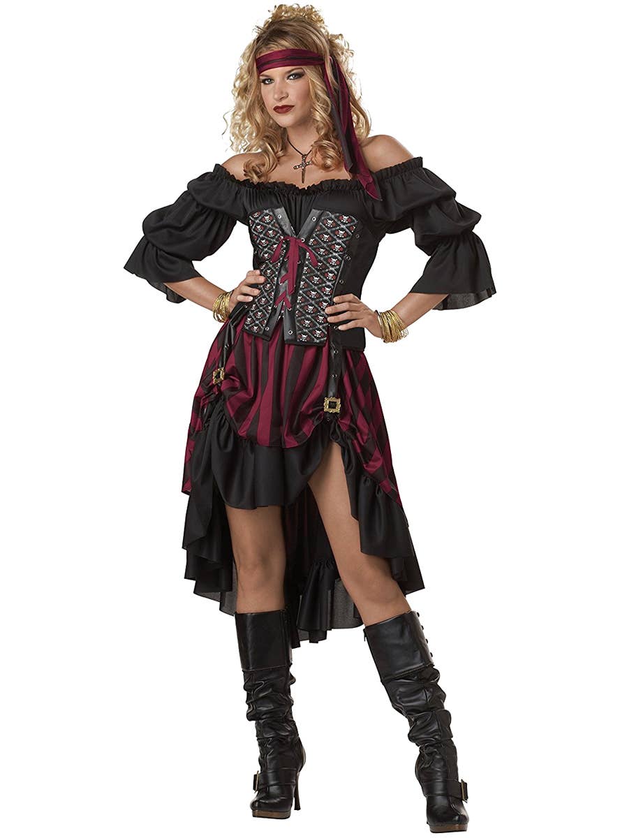 Women's Pirate Wench Costume - Alternative Image