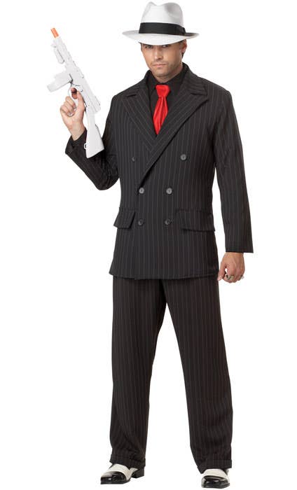 Men's 1920s Mob Boss Gangster Costume Front View