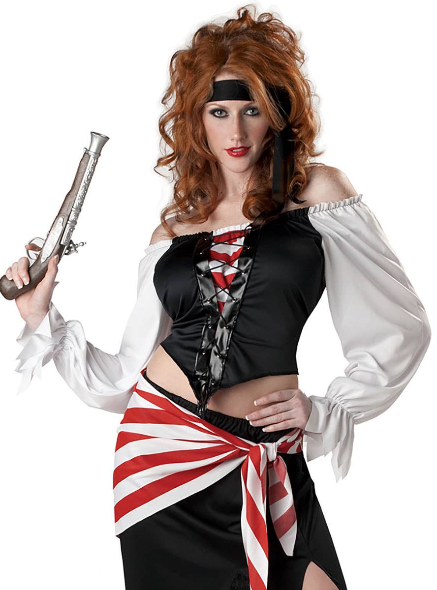 Ruby the Pirate Beauty Women's Fancy Dress Costume Close Image