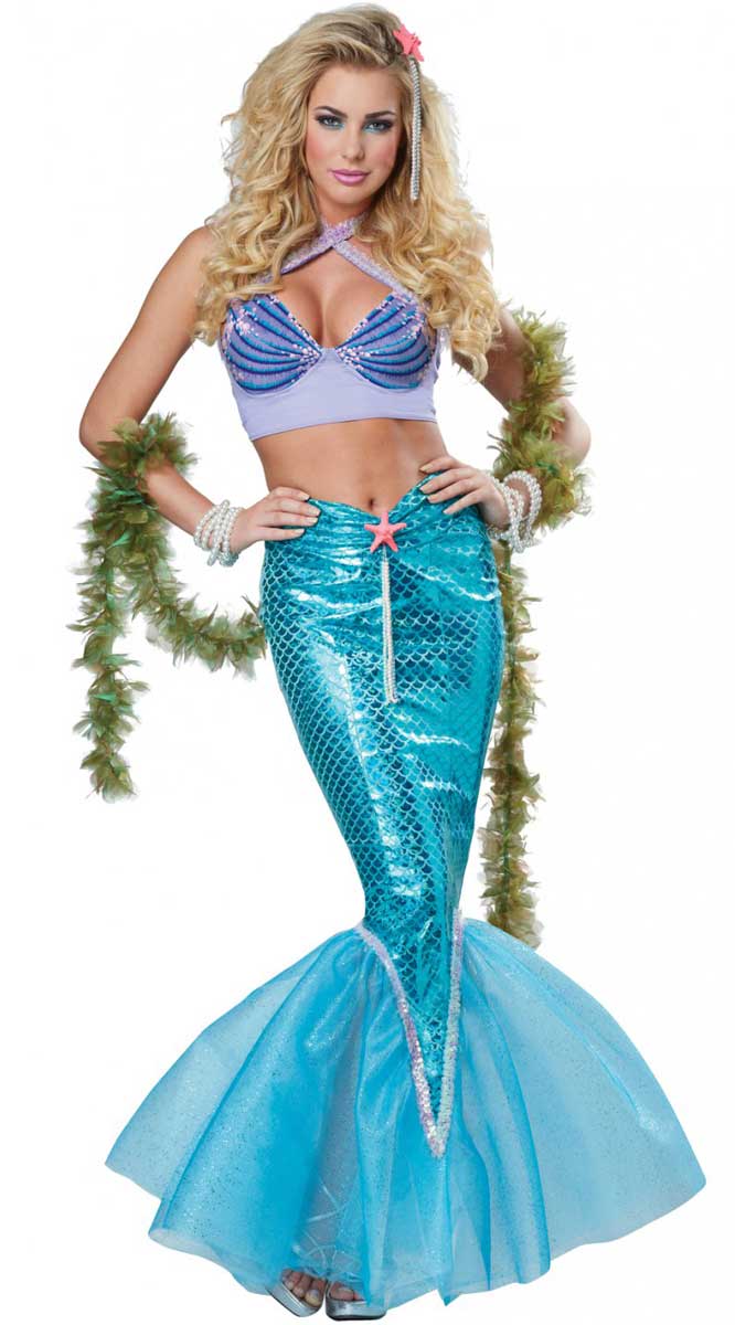 Women's Magical Deluxe Mermaid Fancy Dress Costume