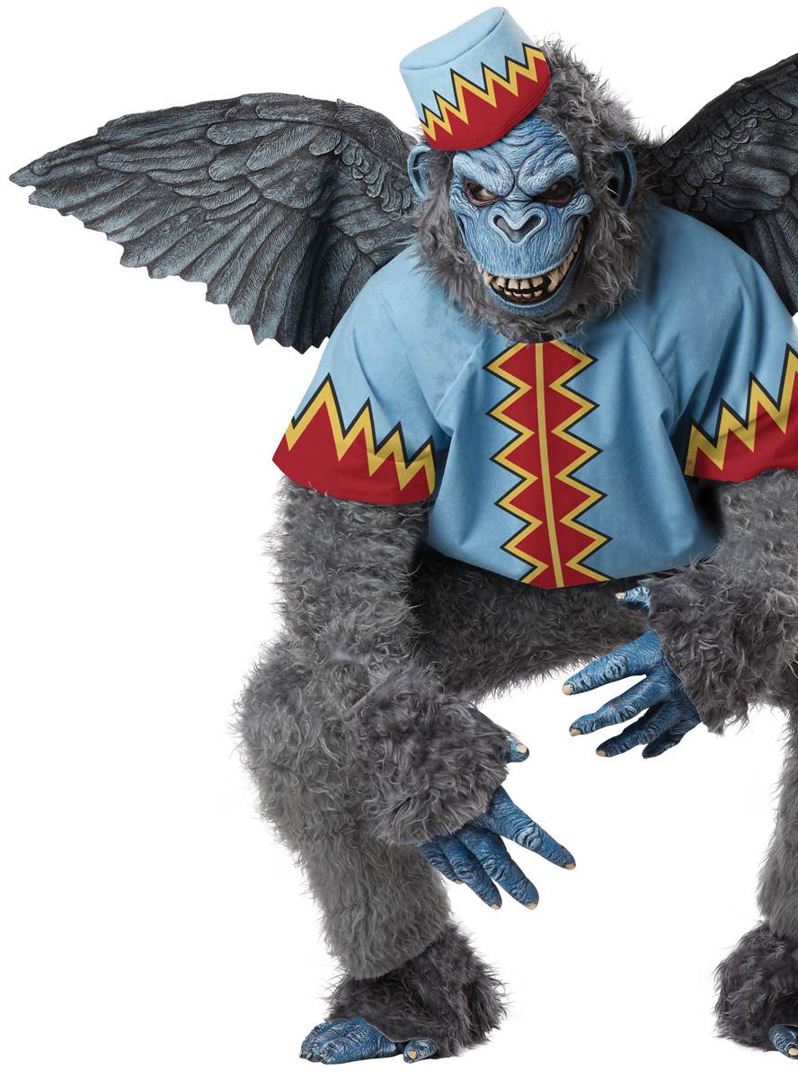 Adult's Deluxe Evil Winged Flying Monkey Wizard of Oz Fancy Dress Costume View 3