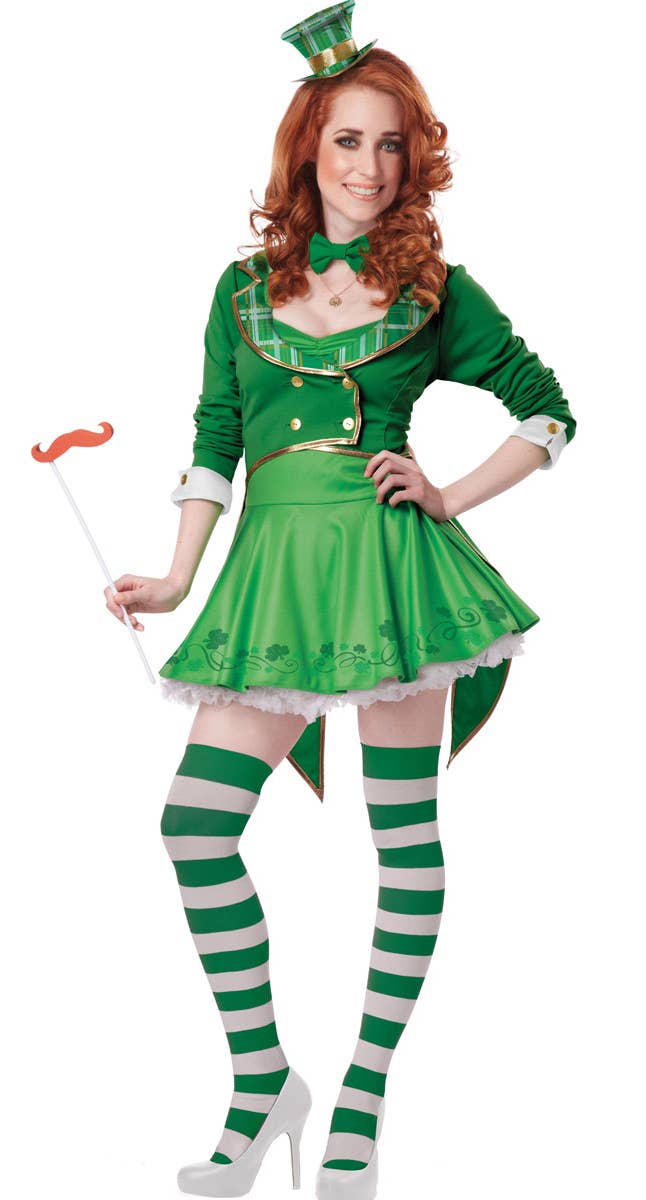 Womens Sexy Lucky Charm St Patricks Day Fancy Dress Costume Front