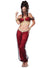 Women's Sexy Red and Gold Velvet Dreamy Genie Costume - Main Image