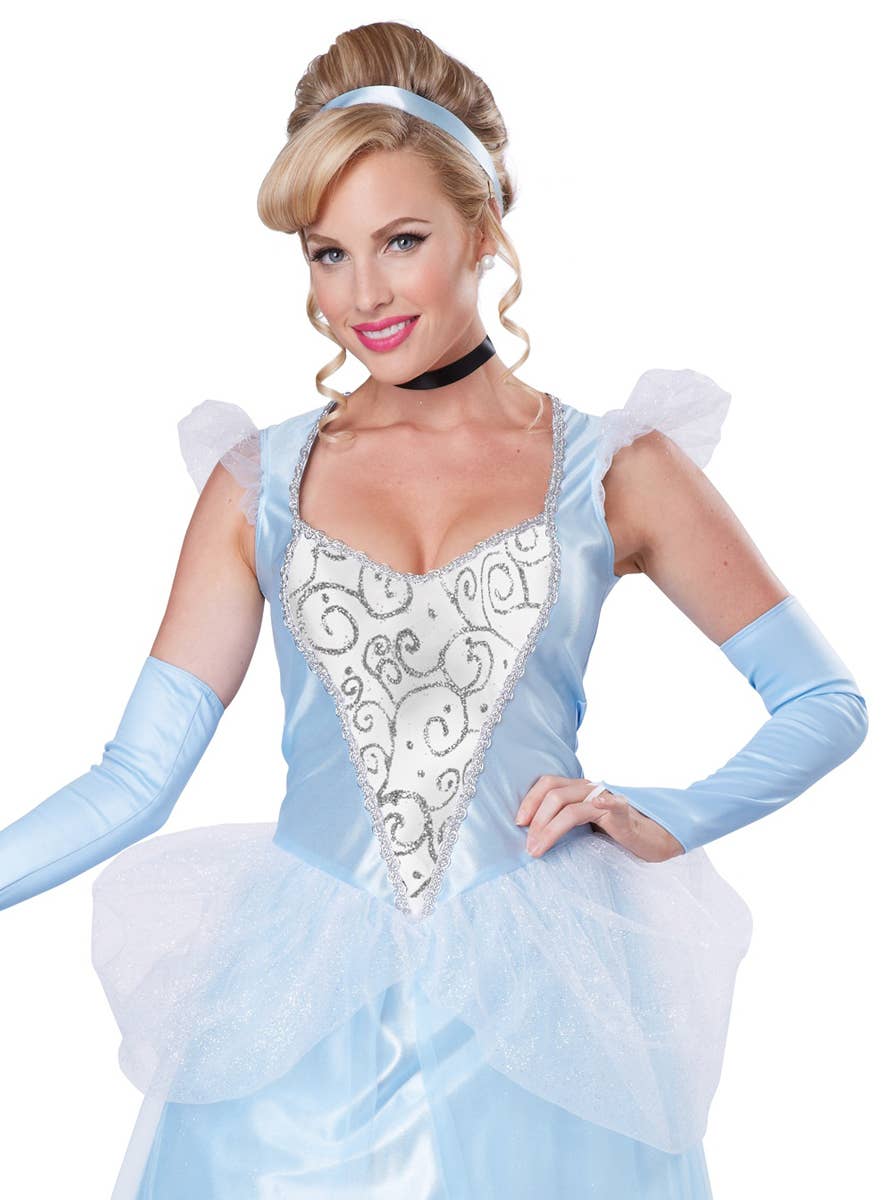 Womens Fairtale Classic Cinderella Disney Princess Costume - Detail Image